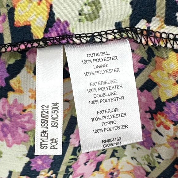 Jessica Simpson Dress A-Line Floral Mesh Sleeveless Scoop Neck Midi Black 10 NWT - Picture 8 of 8